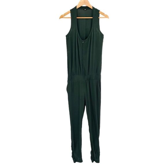 Monrow olive green Crepe Jumpsuit in Camo size xsmall - Picture 5 of 10